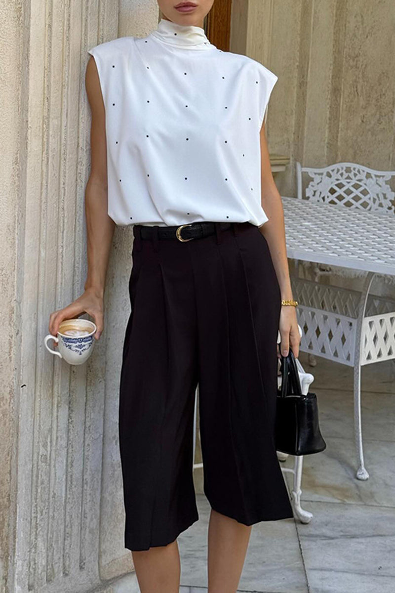 Elegant High-Neck Sleeveless Top