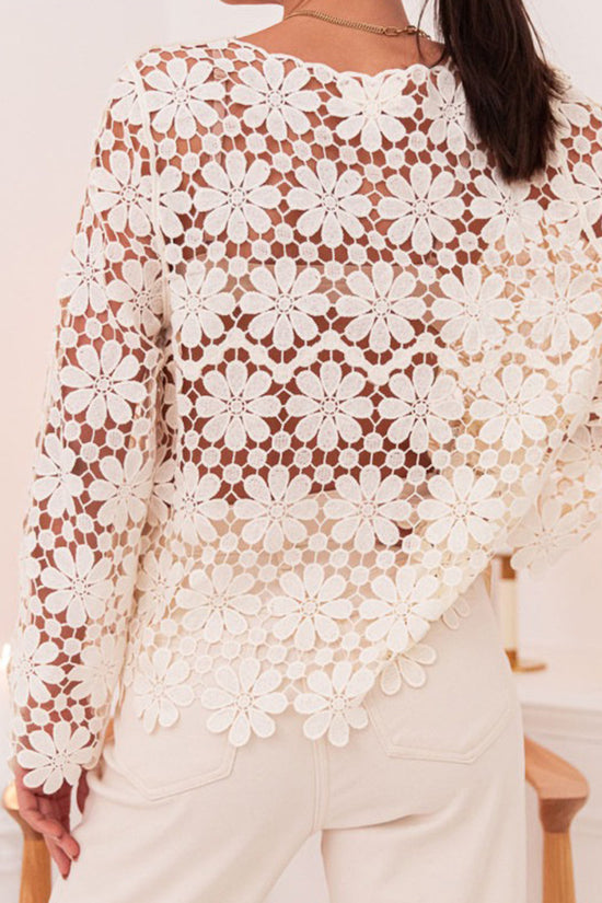 Floral Long Sleeve Cover-Up