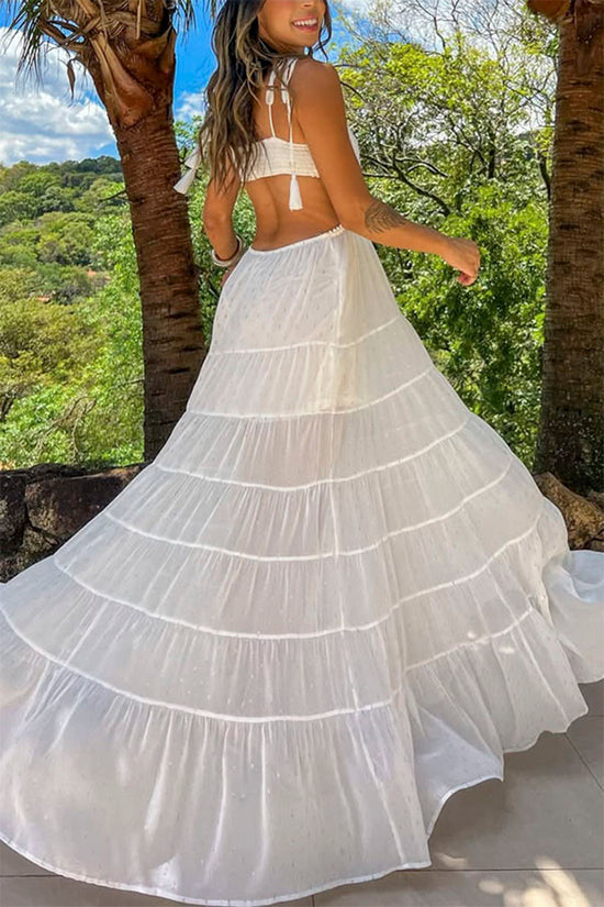 Elegant Tiered Sleeveless Casual Dress