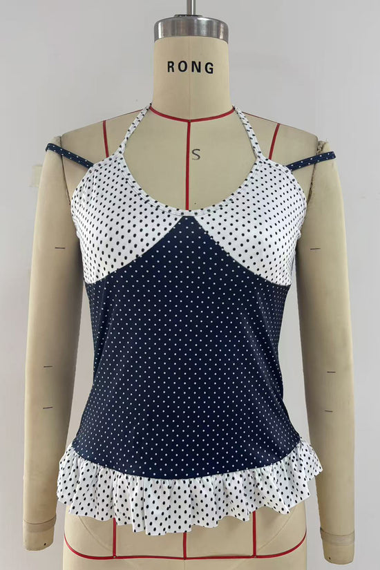 Polka Dot Peplum Camisole