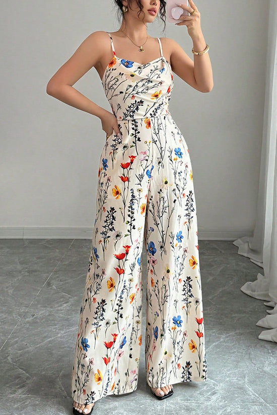 Floral Sleeveless Jumpsuit