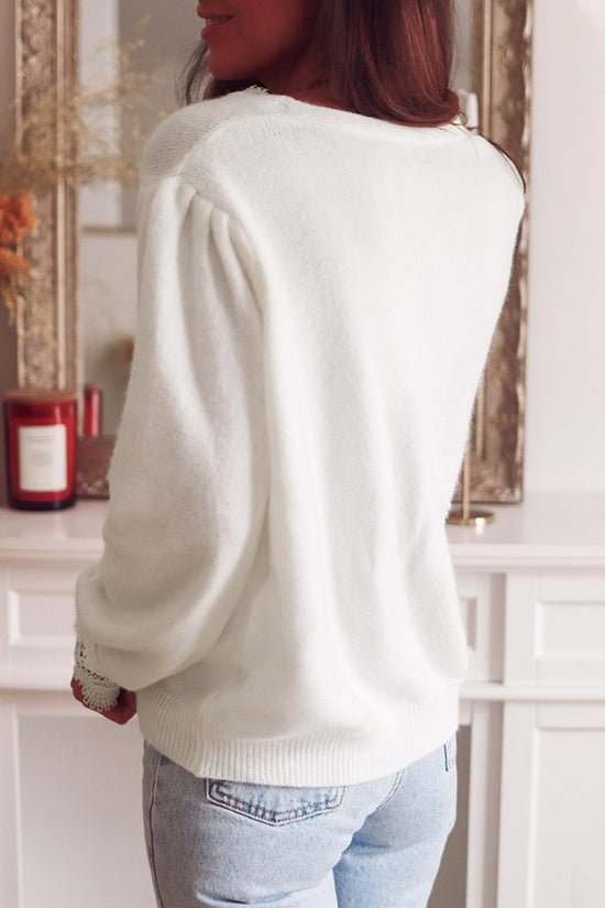Lace Trim Shrug Cardigan