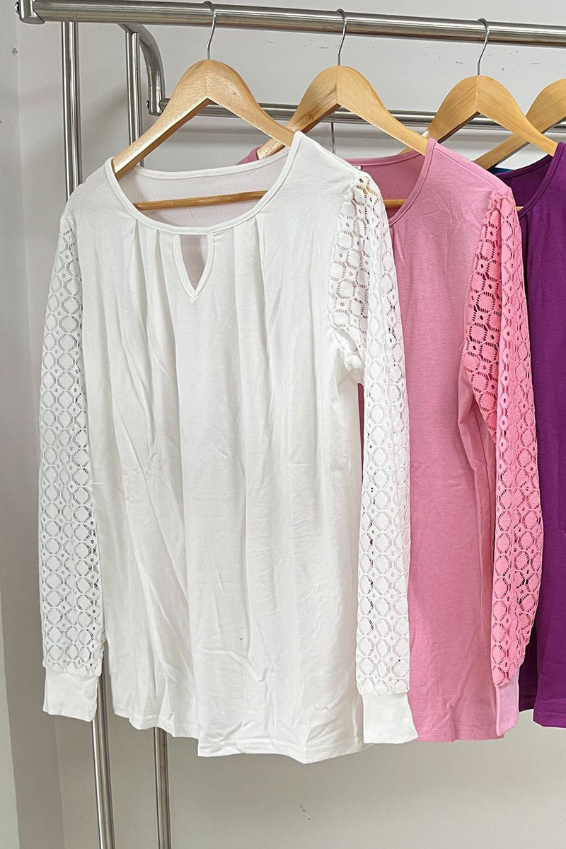 Elegant Lace Sleeve Blouse
