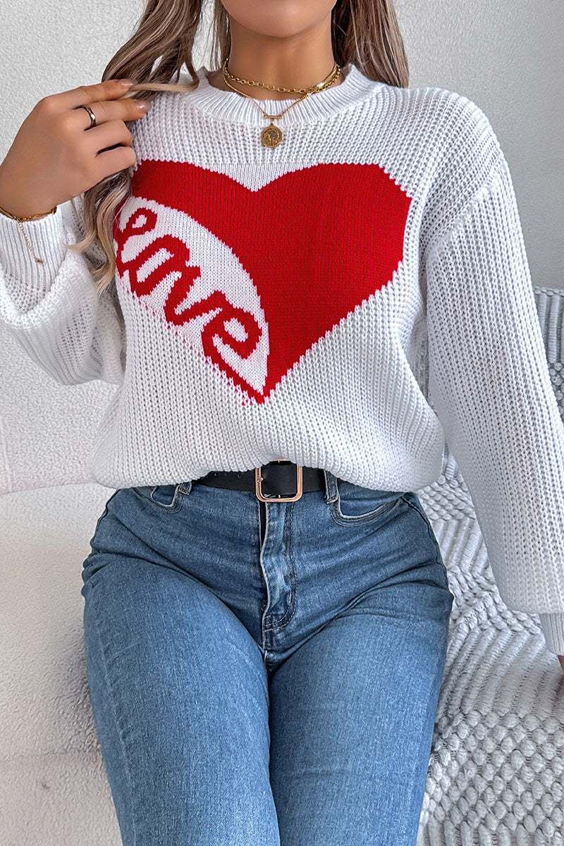 Heart Patterned Love Sweater