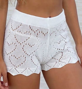 Intricate Crochet Casual Shorts
