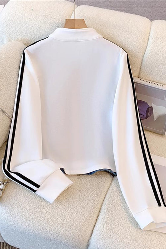 Striped Track Jacket and Pants Set