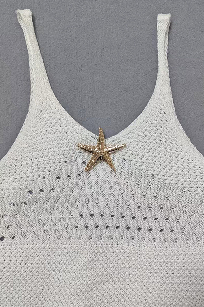 Elegant Knit Beach Cover-Up Dress