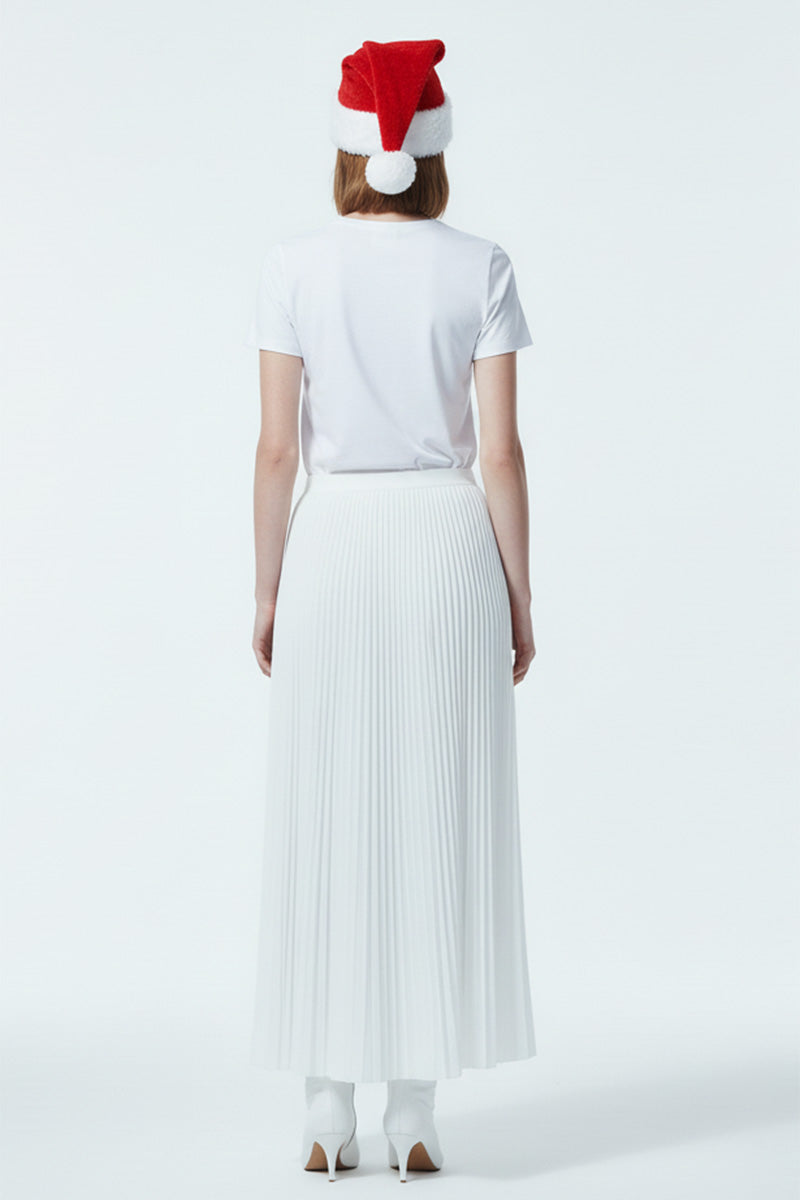 Silver Crystal Snowflake Embroidered T-Shirt