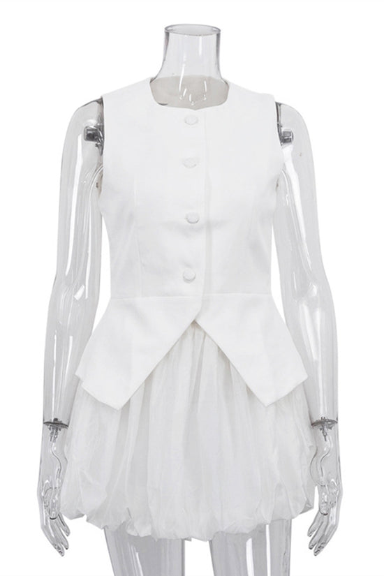 Elegant Sleeveless Skirt Set