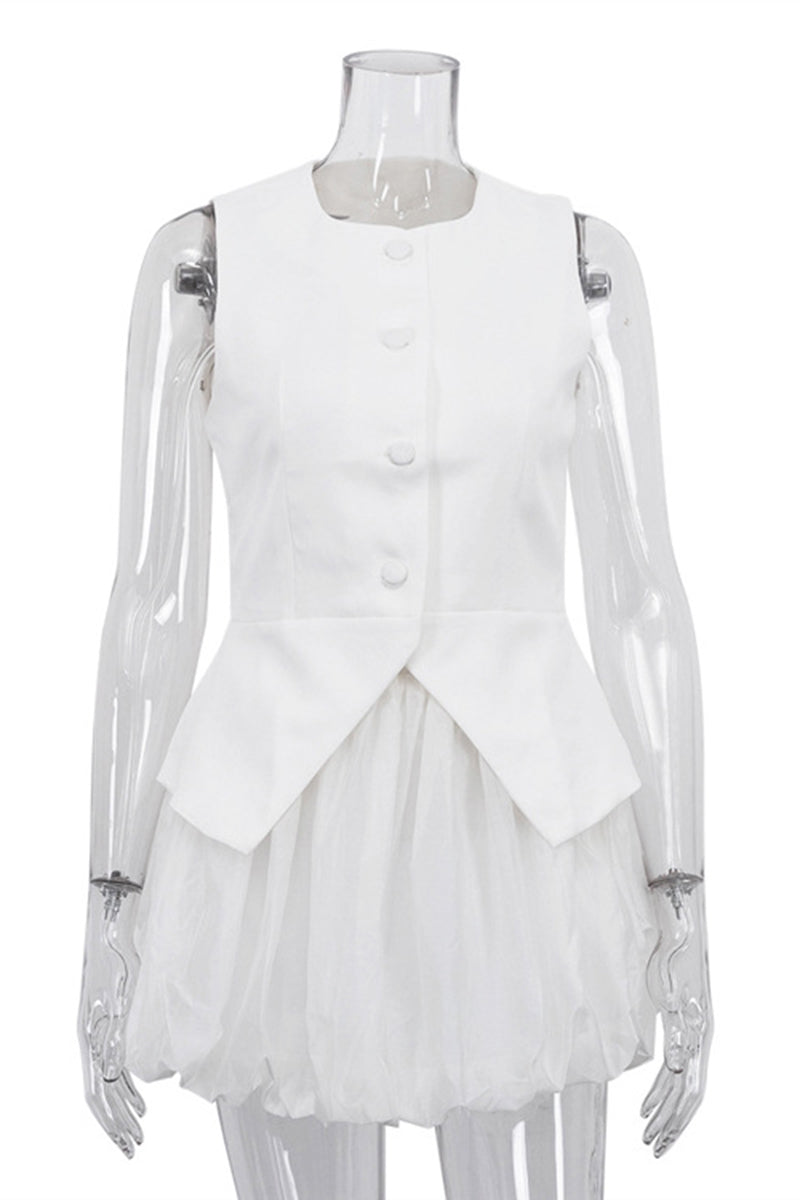 Elegant Sleeveless Skirt Set
