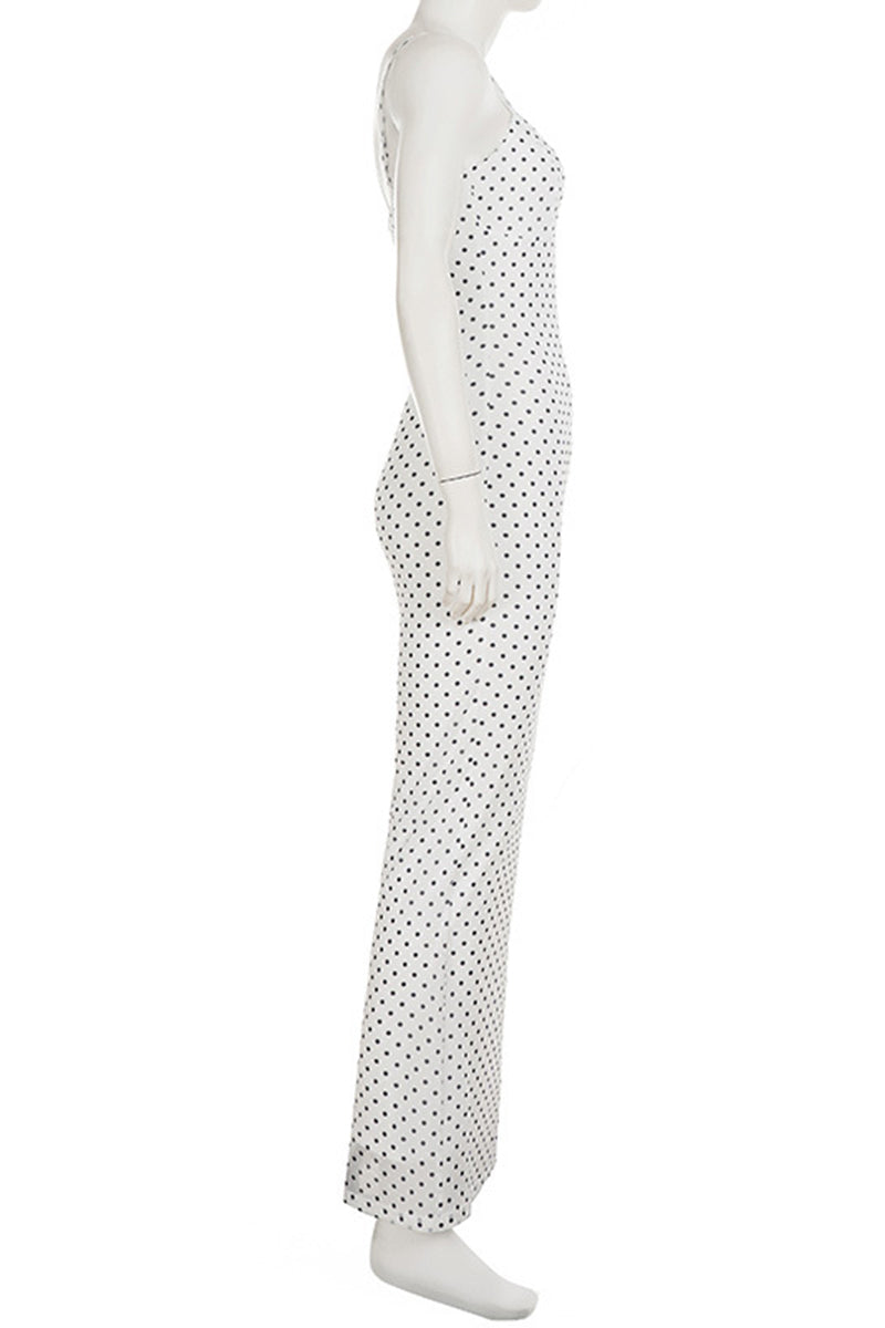 Polka Dot Sleeveless Casual Dress
