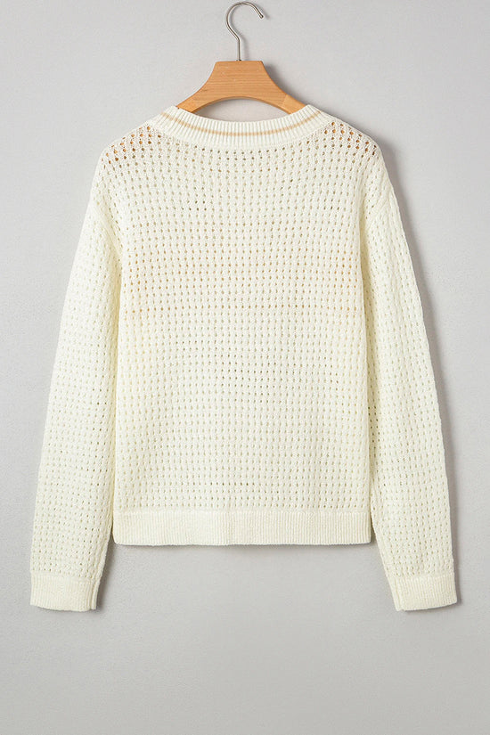 Hollow Out Knitted Dolman Sweater