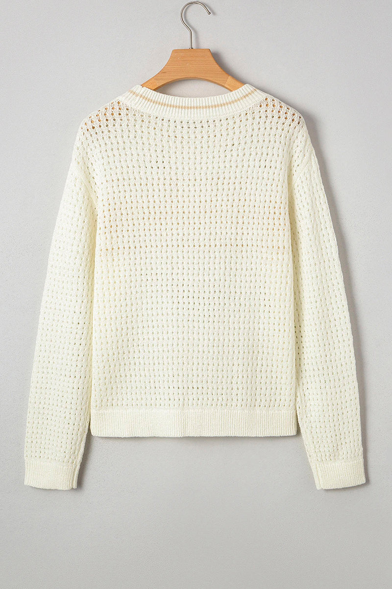 Hollow Out Knitted Dolman Sweater