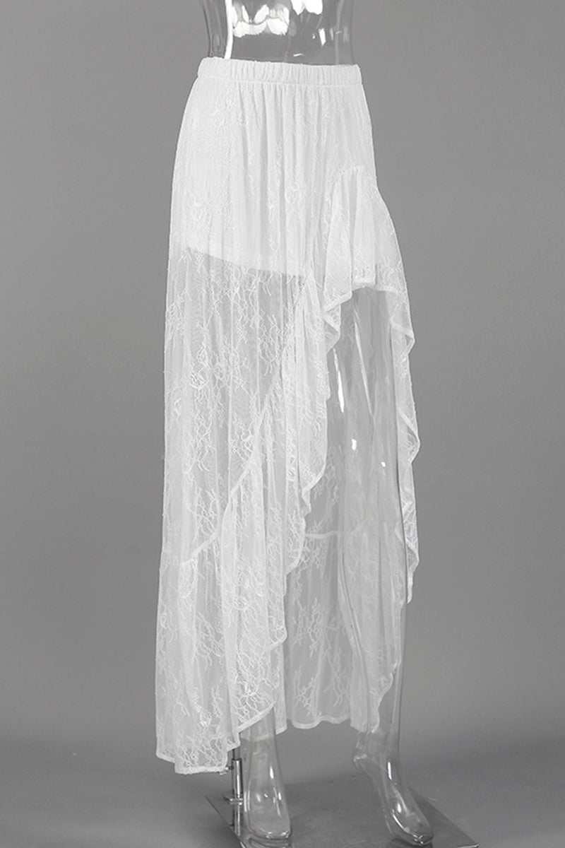 Chic Sheer Midi Skirt with Slit