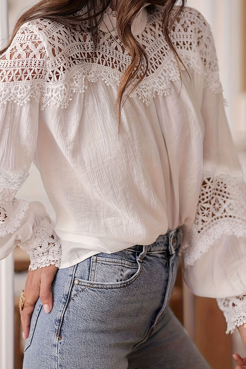 Elegant Lace Detail Blouse