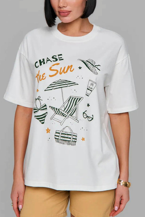 Chase the Sun Graphic Oversized T-Shirt