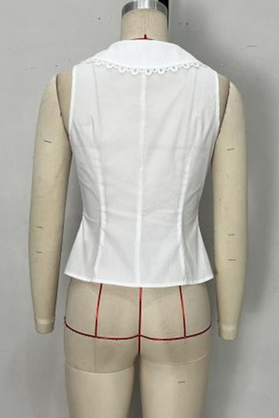Elegant Sleeveless Tie-Front Tank