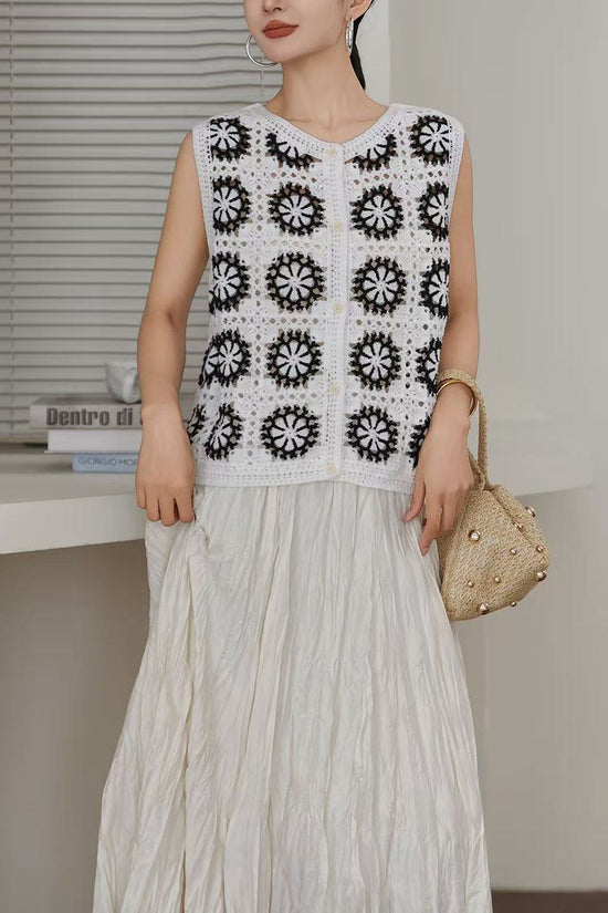 Stylish Crochet Pattern Sweater Vest