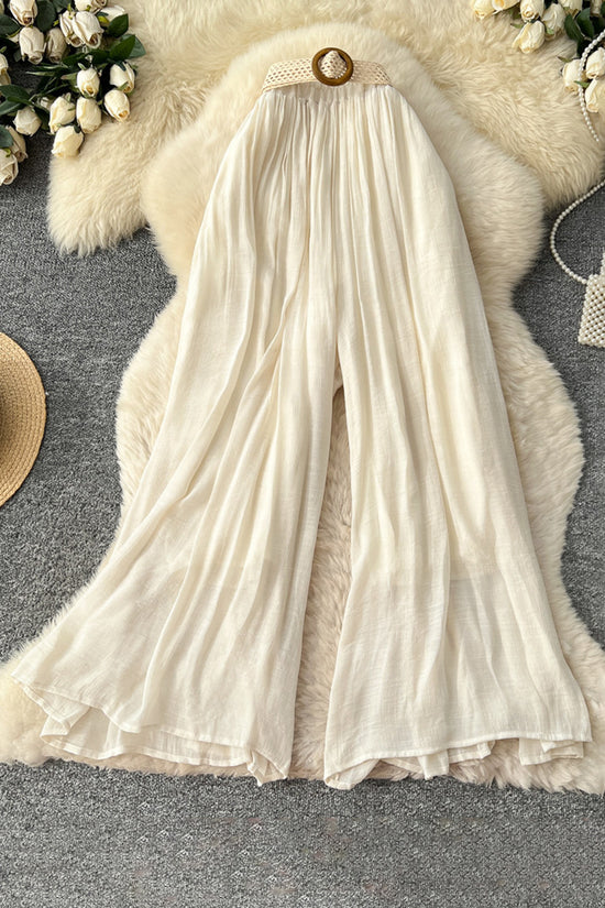 Elegant High-Waisted Wide-Leg Trousers