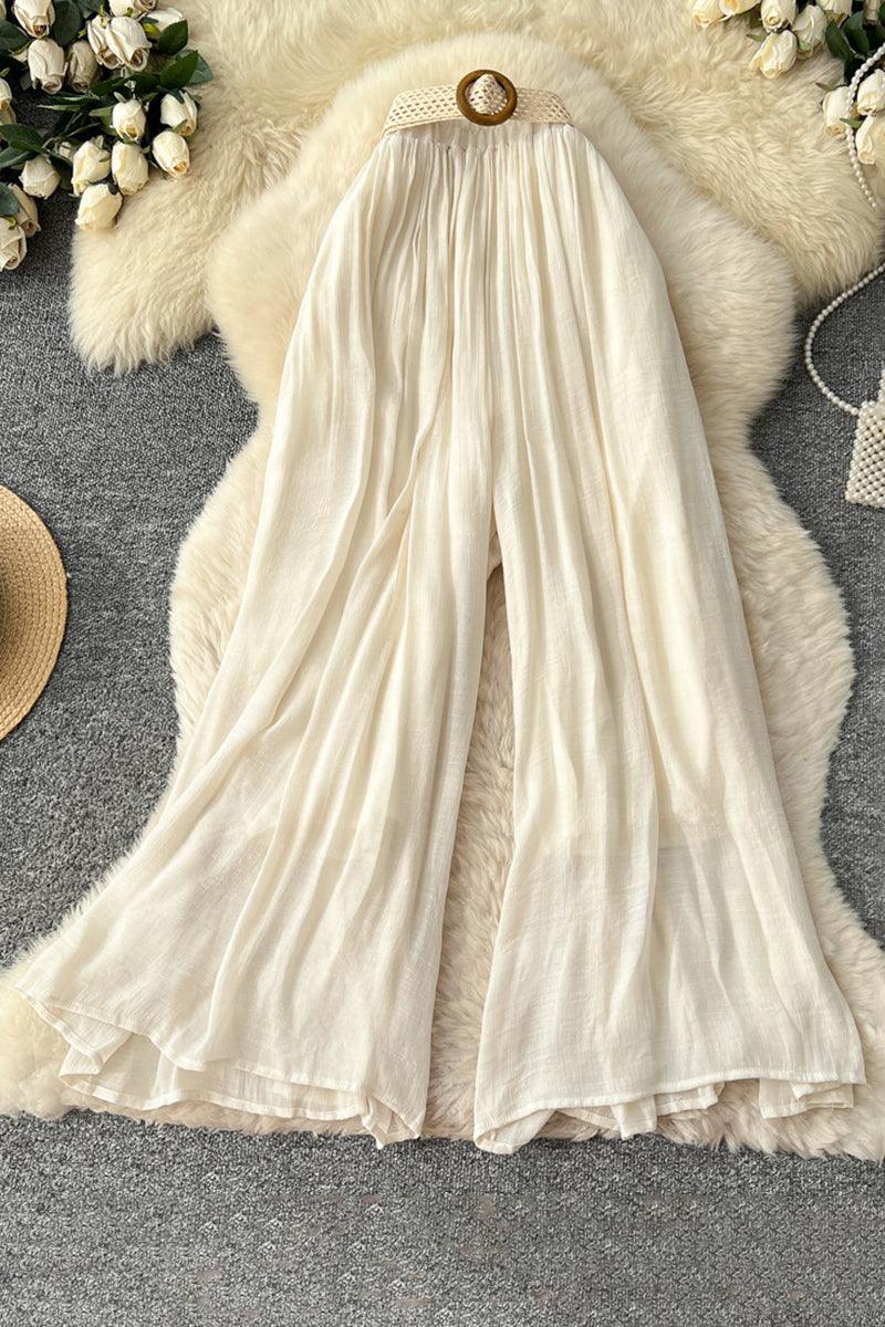 Elegant High-Waisted Wide-Leg Trousers