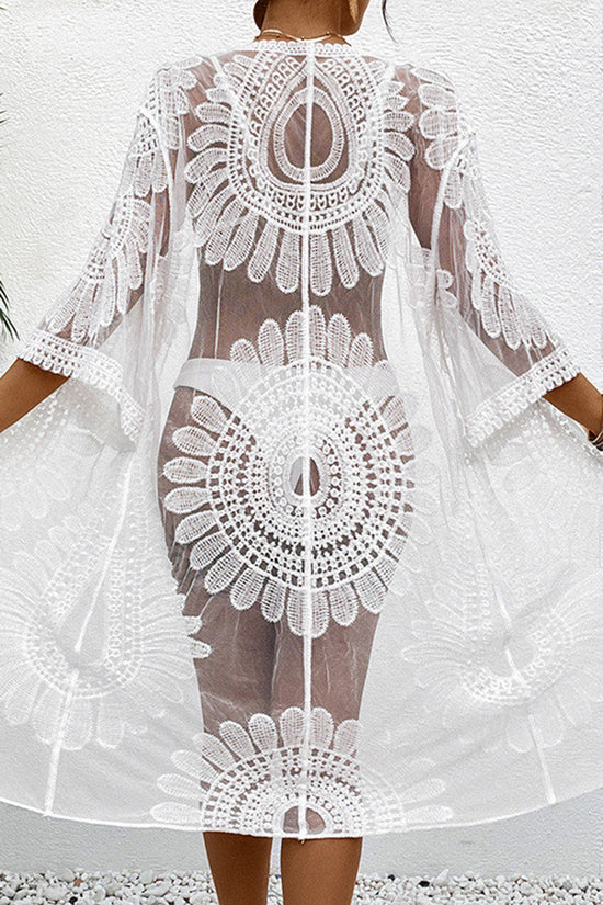 Elegant Sheer Lace Cover-Up