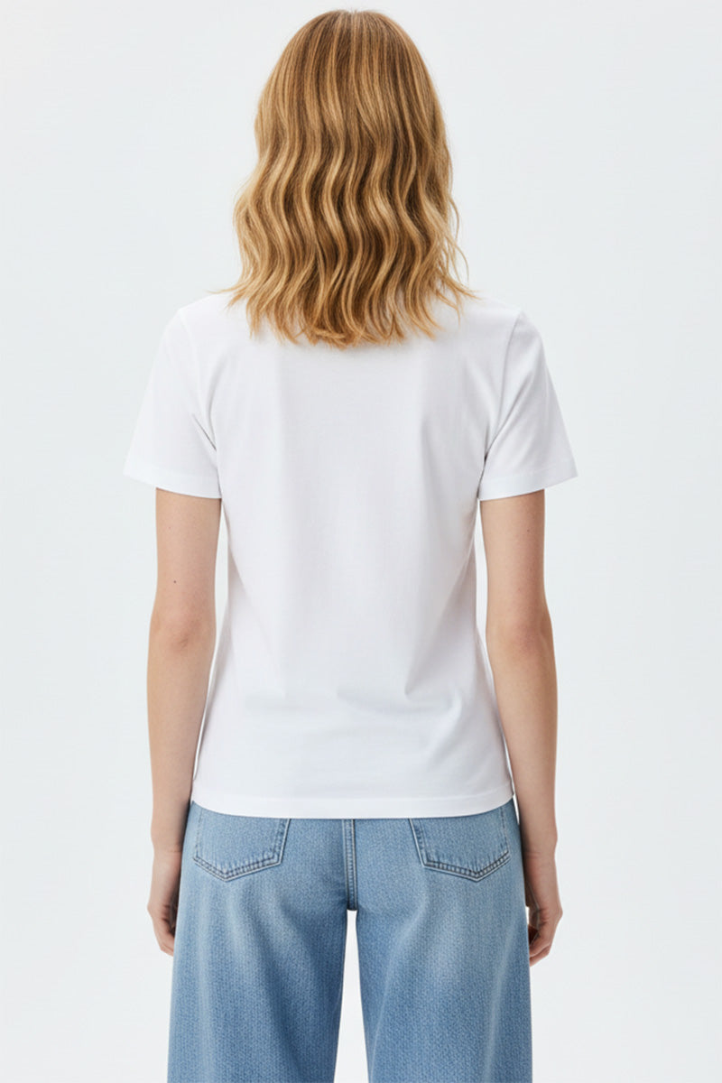 Golden Butterfly Embroidered T-Shirt