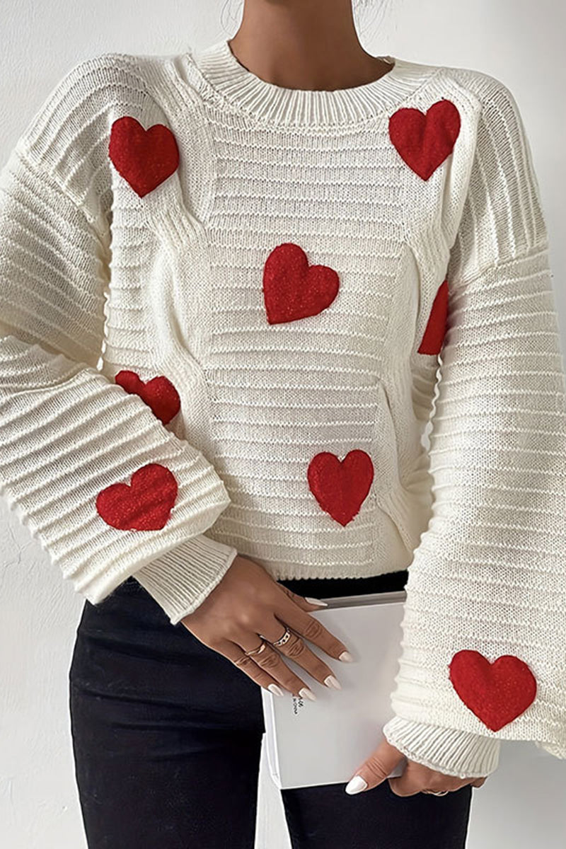 Heart Accent Cozy Sweater
