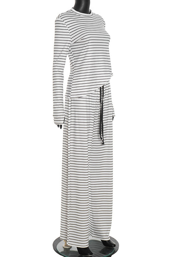 Striped Long Sleeve Pants Set