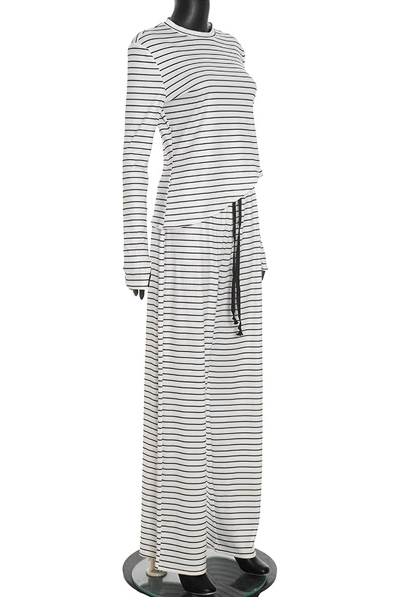Striped Long Sleeve Pants Set