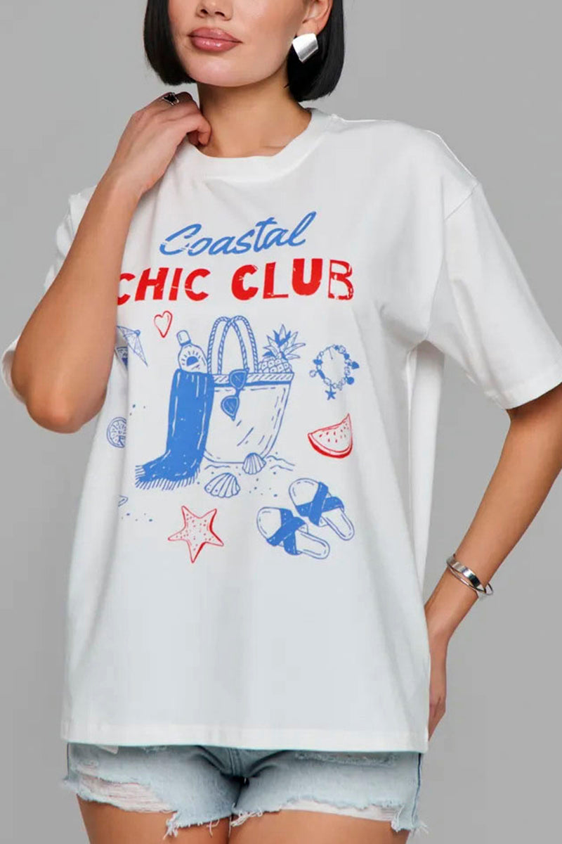 Coastal Chic Printed T-Shirt