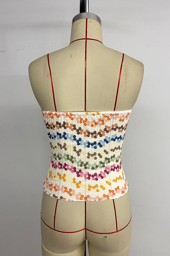 Strapless Floral Print Bodycon Tank