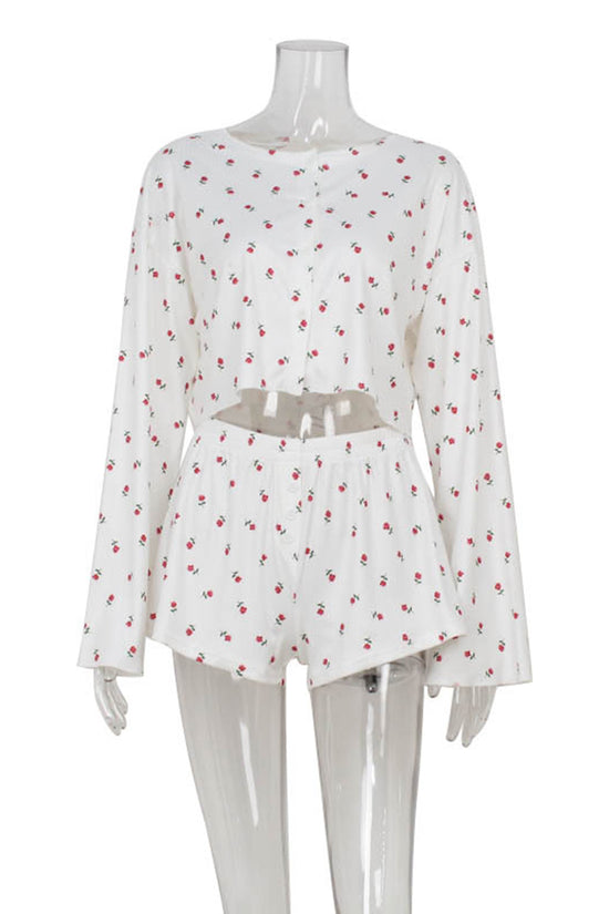 Cherry Blossom Long Sleeve Pajama Set