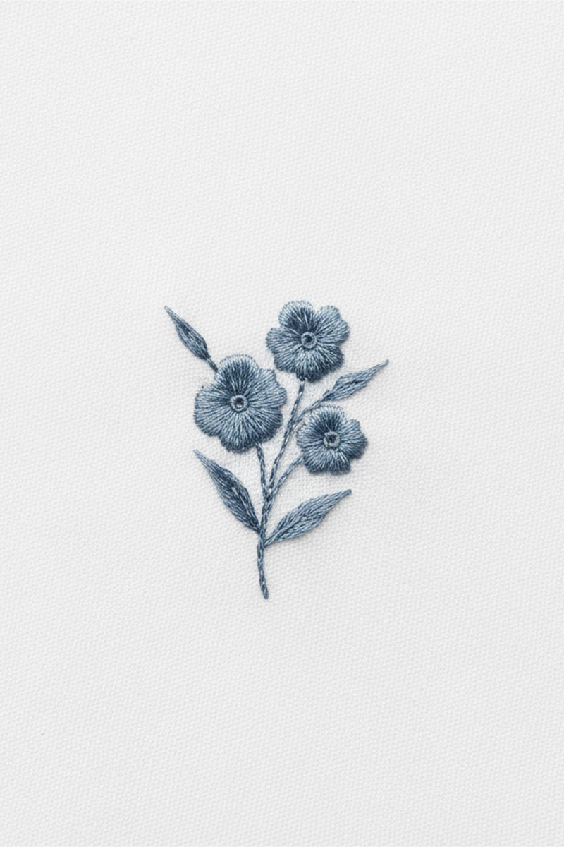 Single Stem Embroidered T-Shirt