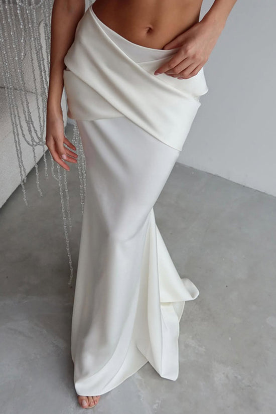 Elegant Draped Midi Skirt