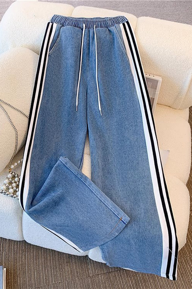 Striped Track Jacket and Pants Set