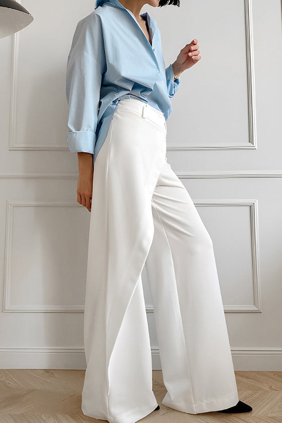 Draped Waist Casual Pants