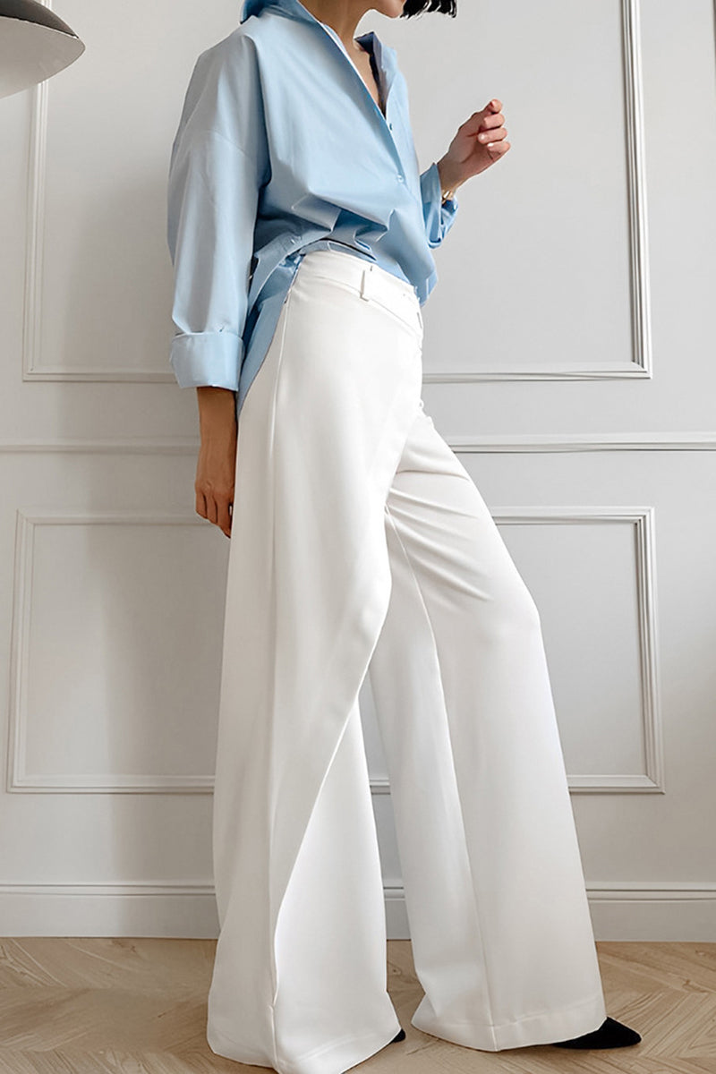 Draped Waist Casual Pants