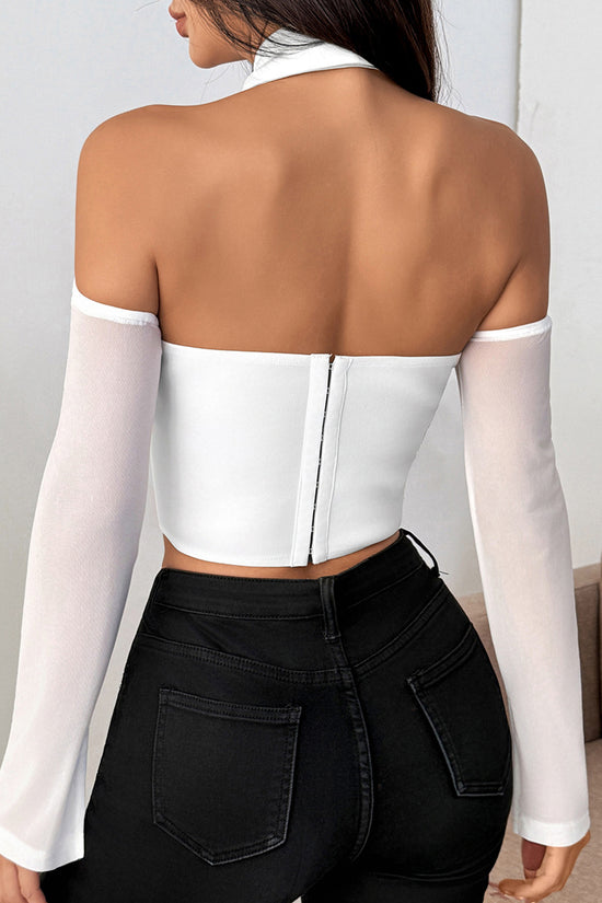 Chic Cold Shoulder Ruffle T-Shirt