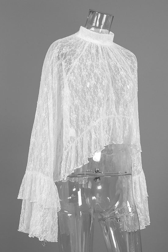 Elegant Lace High Neck Blouse