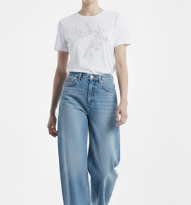 Flowing Vine Embroidered T-Shirt
