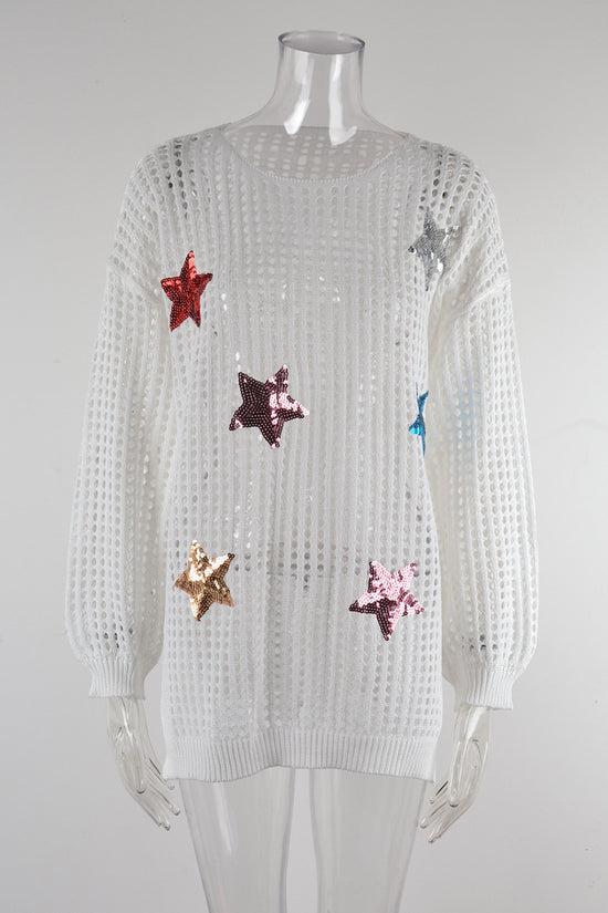 Starry Mesh Beach Cover-Up