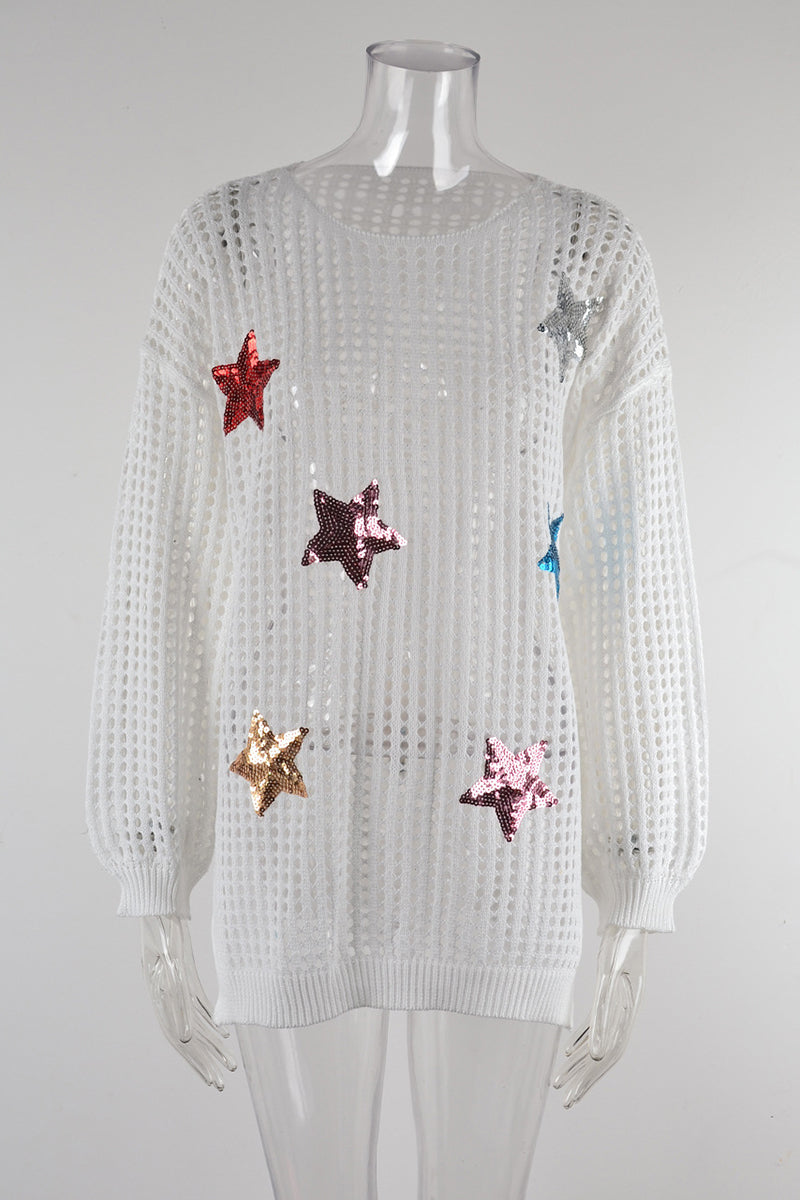 Starry Mesh Beach Cover-Up