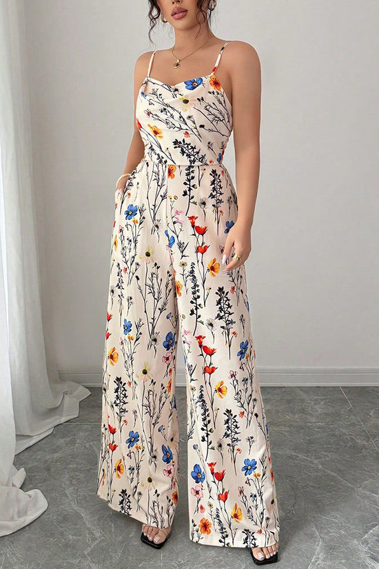 Floral Sleeveless Jumpsuit