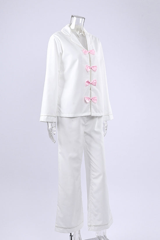 Elegant Bow-Tie Loungewear Set