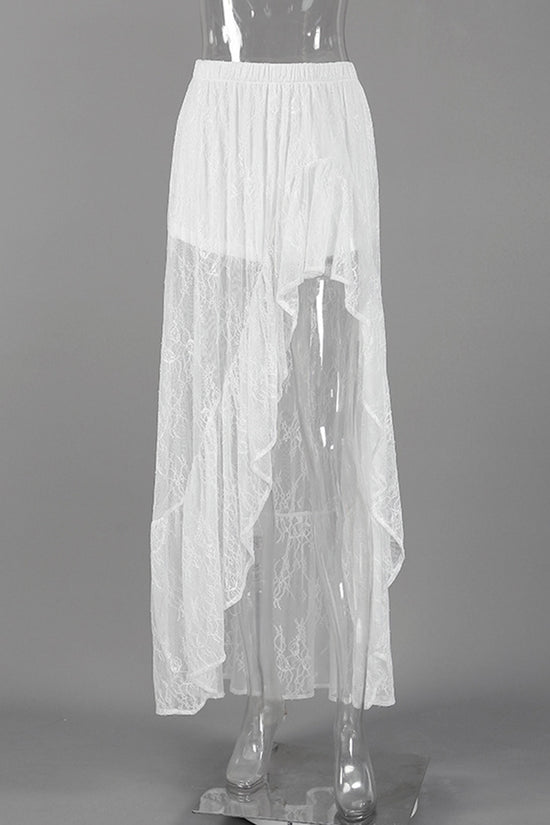 Chic Sheer Midi Skirt with Slit