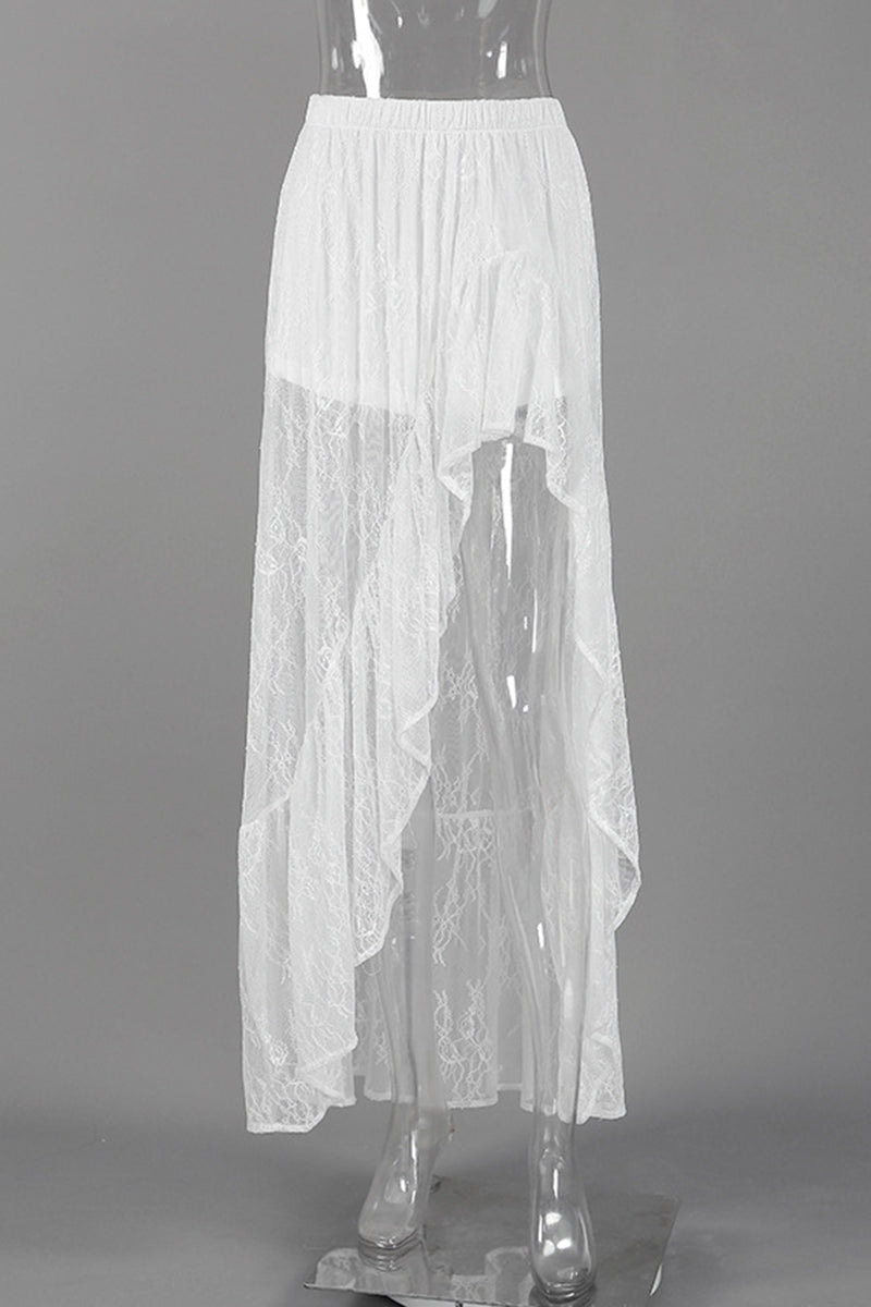 Chic Sheer Midi Skirt with Slit