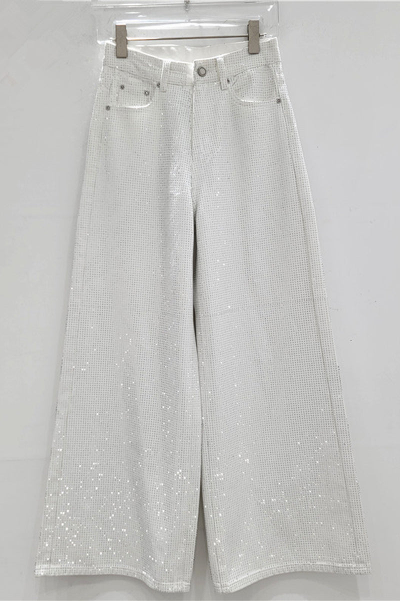 Sparkling Straight-Leg Jeans