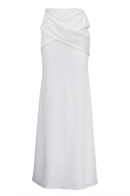 Elegant Draped Midi Skirt