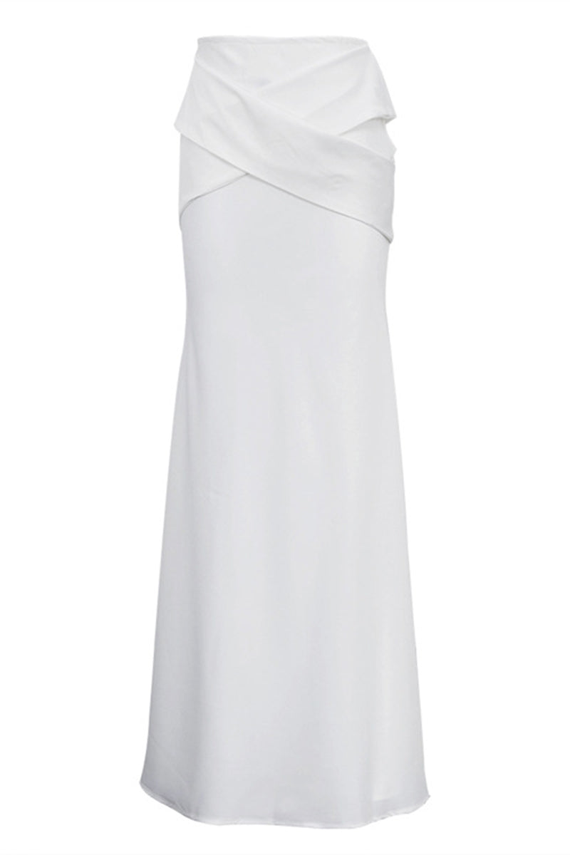 Elegant Draped Midi Skirt