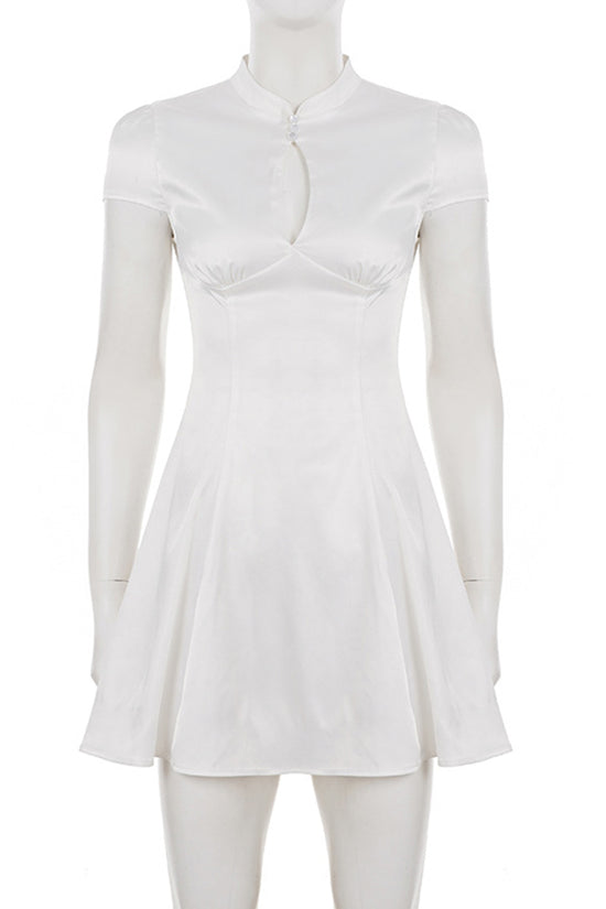 Elegant High Neck Casual Dress